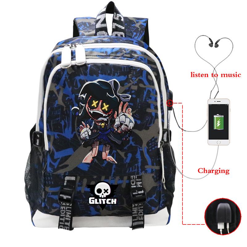 Murder Drones Leisure Travel Backpack Multifunctional USB Student School Bag Large Capacity