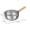 Wahei freiz Stainless steel Yukihira pot 18cm Made in Japan Double mouth Compatible with IH and gas fire Saishokuan MB-2741