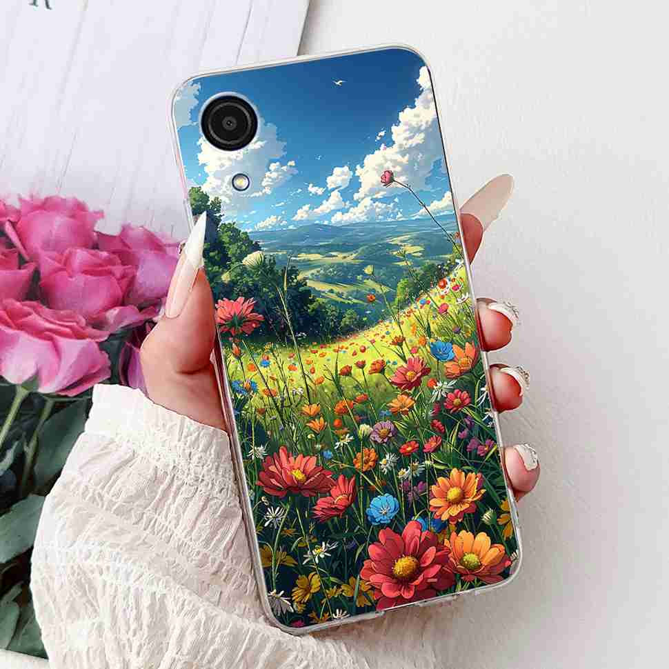 For Samsung Galaxy A03 Core 6.5" SM-A032F Soft Silicone TPU Cover For Samsung A03 Core 4G SM-A032M Fashion Flower Phone Cases