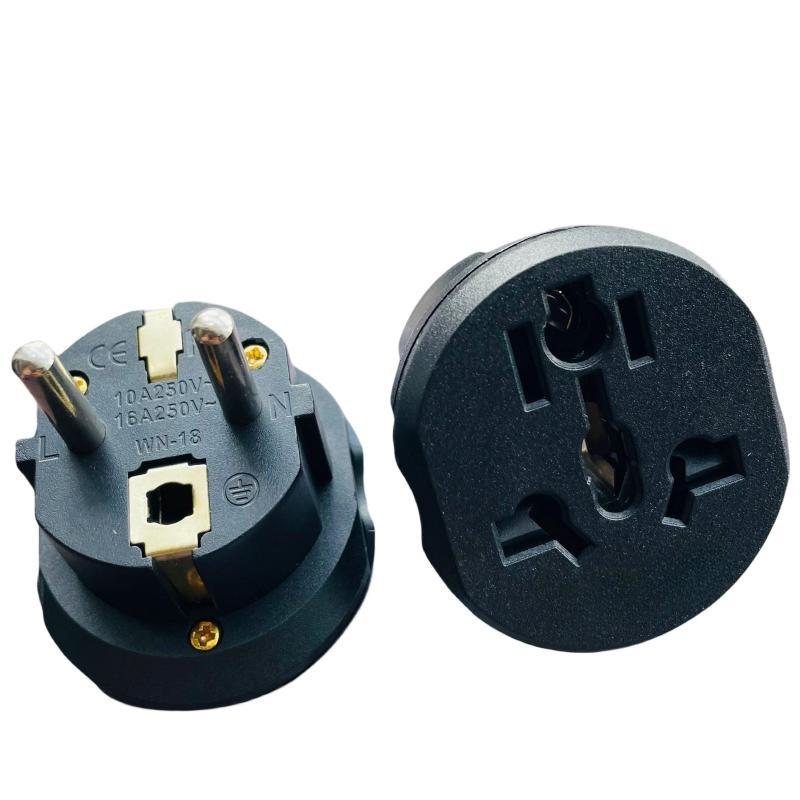 Reiner Kupfer 16A Hochstrom-Umwandlungsstecker: AU/US/UK zu EU/FR/DE/KR Steckdosenadapter