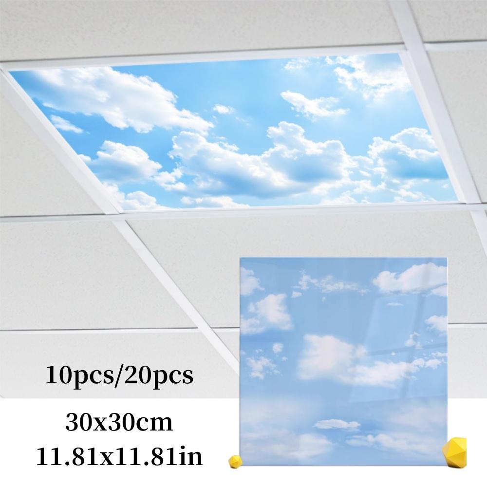 10pcs 30cm/11.8inch ceiling decoration wall stickers ceiling decoration suitable for kitchen and bedroom ceilings