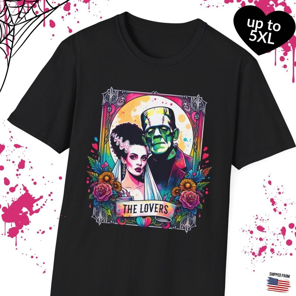Bride of Frankenstein shirt, 90s Retro Vtg Frankenstein Halloween T Shirt S-5XL Unisex T-Shirt XXL