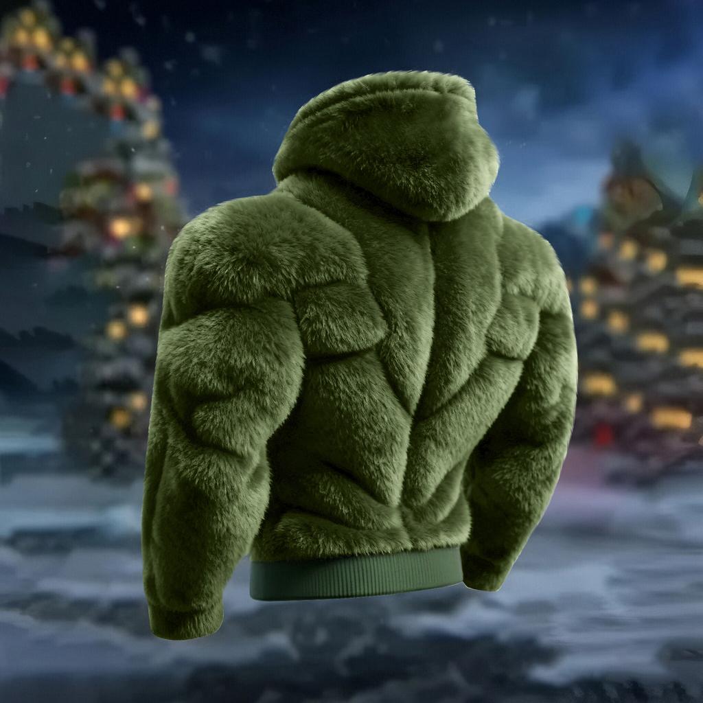 Herren Weihnachten Muskel Hässlicher Druck Langarm Lässiges Sport Kapuzensweatshirt