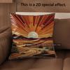 2D Boho Desert Sunset Throw Pillow Covers Pattern Cushion Cover Suitable For Sofa Bedroom Car Pillow Cover