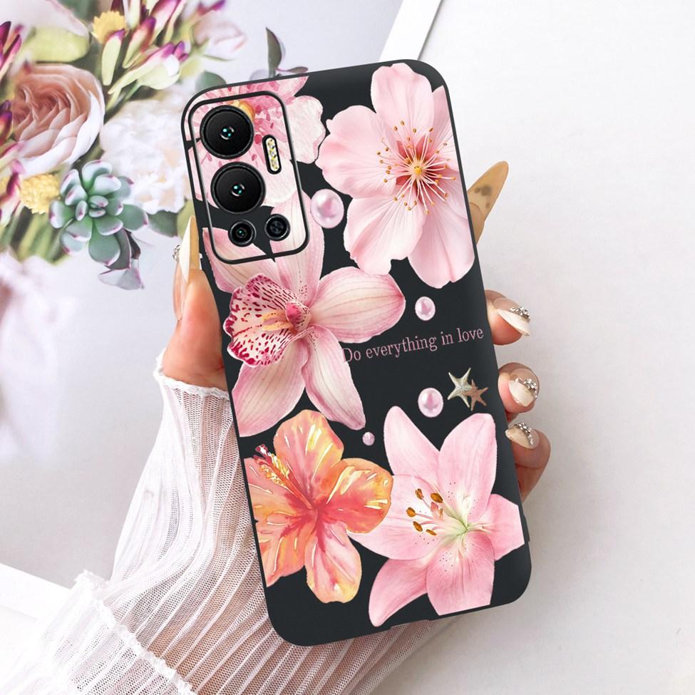 Phone Case For Infinix Hot 12 Cover Silicone Cute Cat Fashion Funny Painted Casing For Infinix X6817 X6817B
