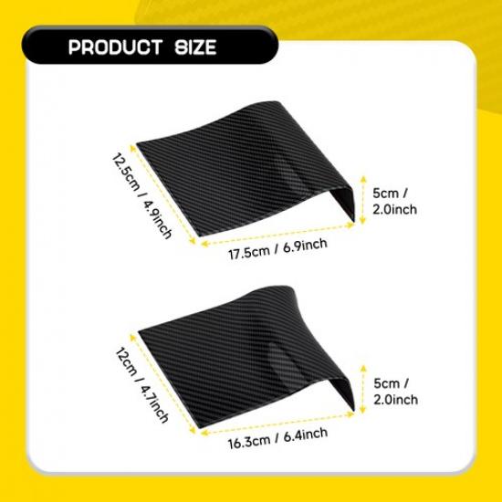 Inner Door Handle Panel Cover Trim Bezel For Ford F150 15-20 Carbon Fiber Color