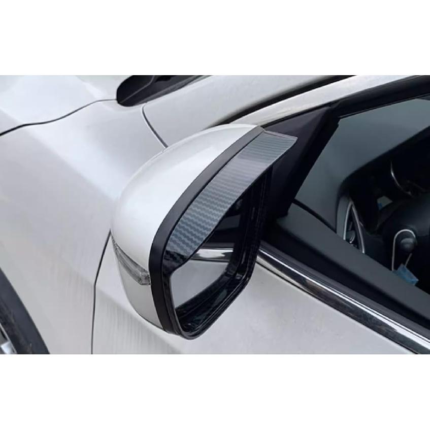 Car Accessories Fit for Nissan New Rogue 2021 2022 2023 2024 Side Door Rearview Mirror Rain Shield Protector Cover Frame Trim (Carbon Fiber Style)
