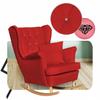 Wingback Armchair Eco Leather Rocking Gaja Scandinavian Family Furniture Red