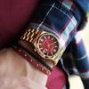 [Citizen] Tsuyosa Automatic Sapphire Glass Red Dial Gold Watch NJ0153-82X, Red, Bracelet