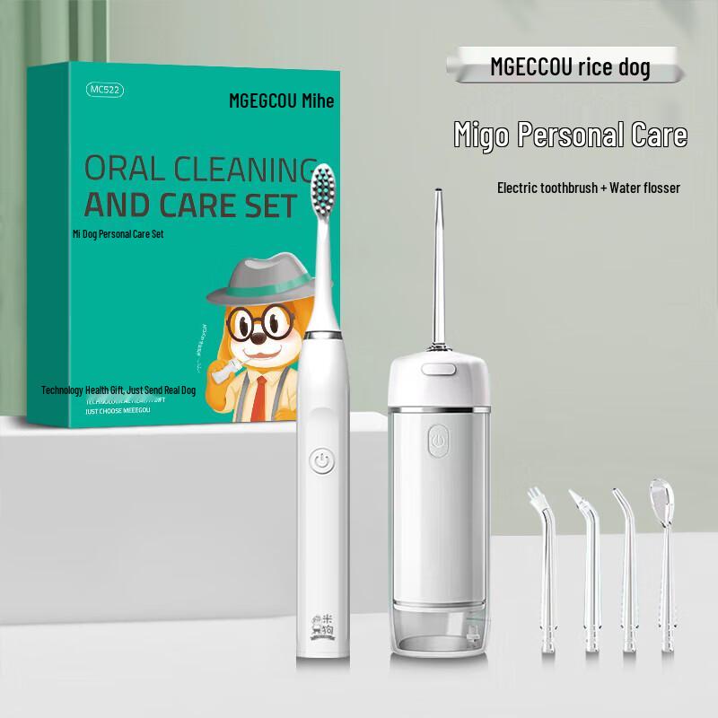 MEEEGOU MC522 Sonic Electric Toothbrush & Water Flosser Set