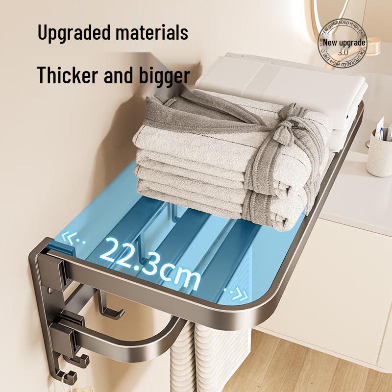 BAGKKO Wandmontierter faltbarer Handtuchhalter