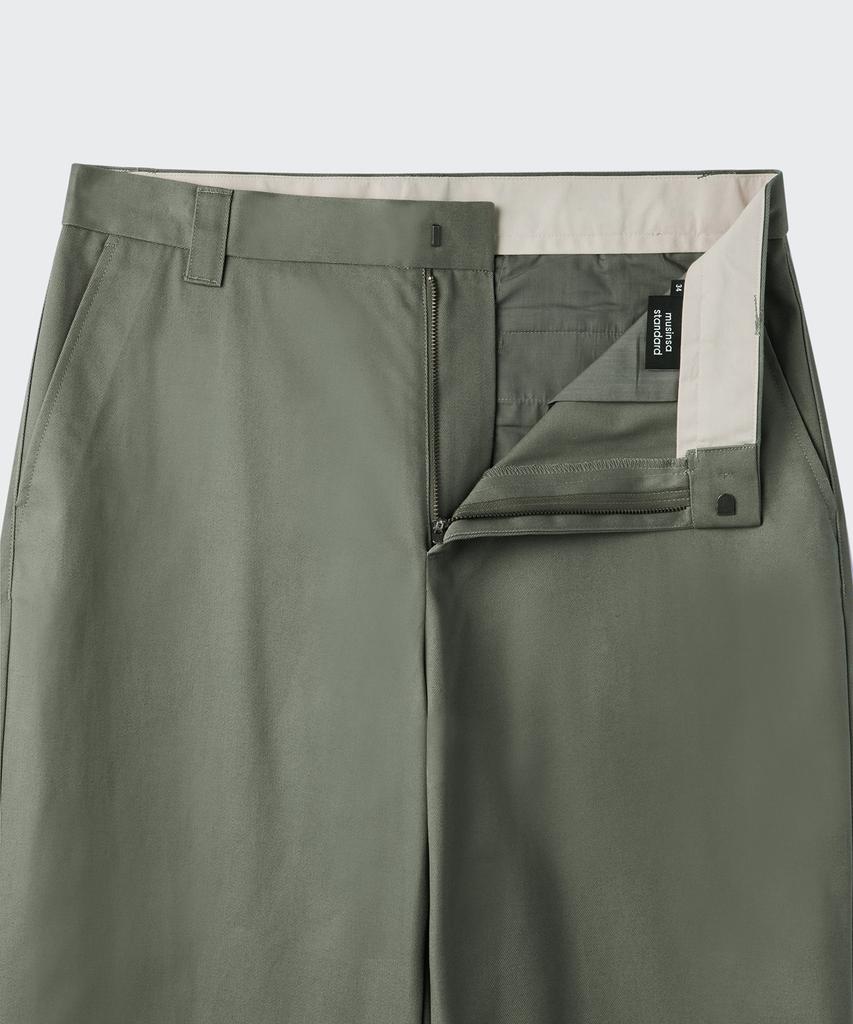 MUSINSA STANDARD Heavyweight Cp Wide Chino Pants [Smoke Green]