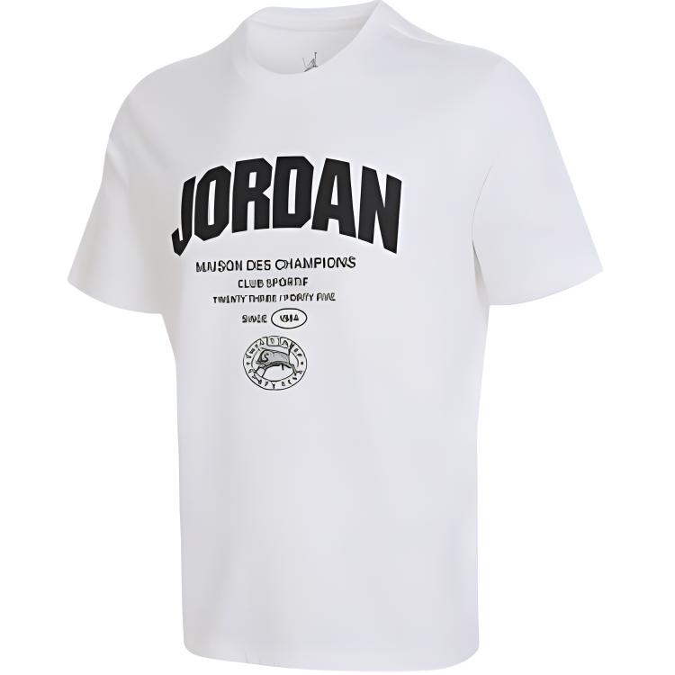 Jordan J Sprt Wm Df Ss Tee Letter Print Crew Neck Short Sleeve T-Shirt Men Tops White FZ1926100