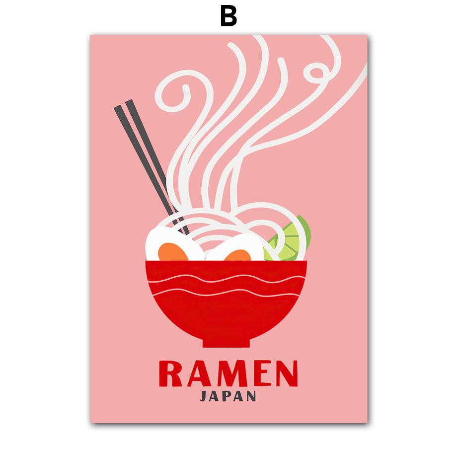 Pizza Ramen Tacos Burger Spaghetti Grilled Cheese Posters Prints Canvas Painting Nordic Wall Art Pictures Kitchen Room Decor