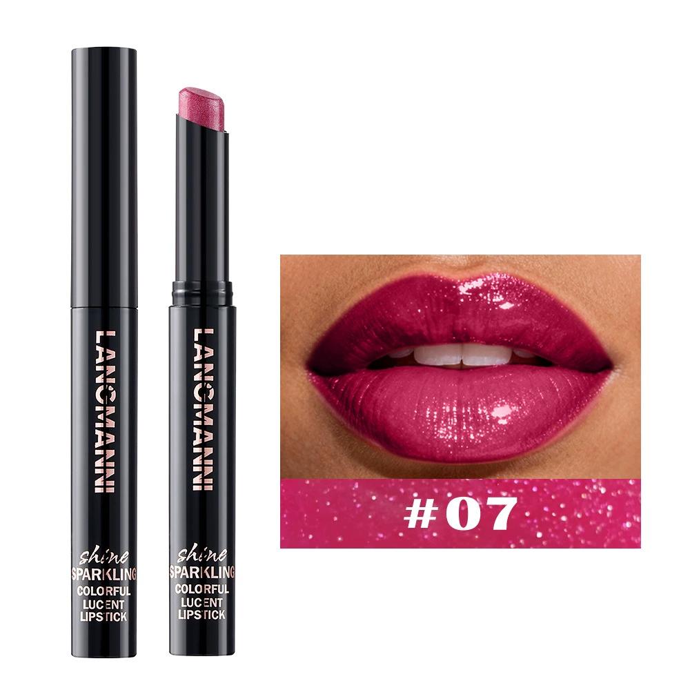 Ten Color Pearl Lipstick Rotating Oblique Design Lipstick Single Set Moisturizing Nude Sexy Lip Glaze Matte Mist Top Non-stick Cup Velvet Lip Gloss