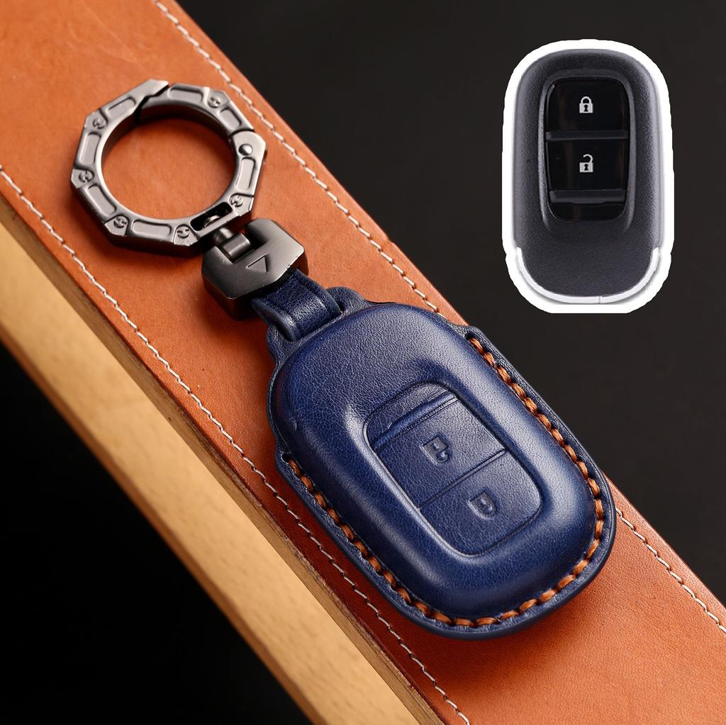 Genuine Leather Auto Key Fob Cover Case Housing Fit For Honda Civic 11Th Gen Accord Vezel Freed Pilot Zrv Ens1 Hrv Crv Auto Accessories