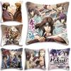 Anime Game H-Hakuoki Pillow Case Fashion Square Pillowcase Bedroom Sofa Room Ins Decoration Leisure