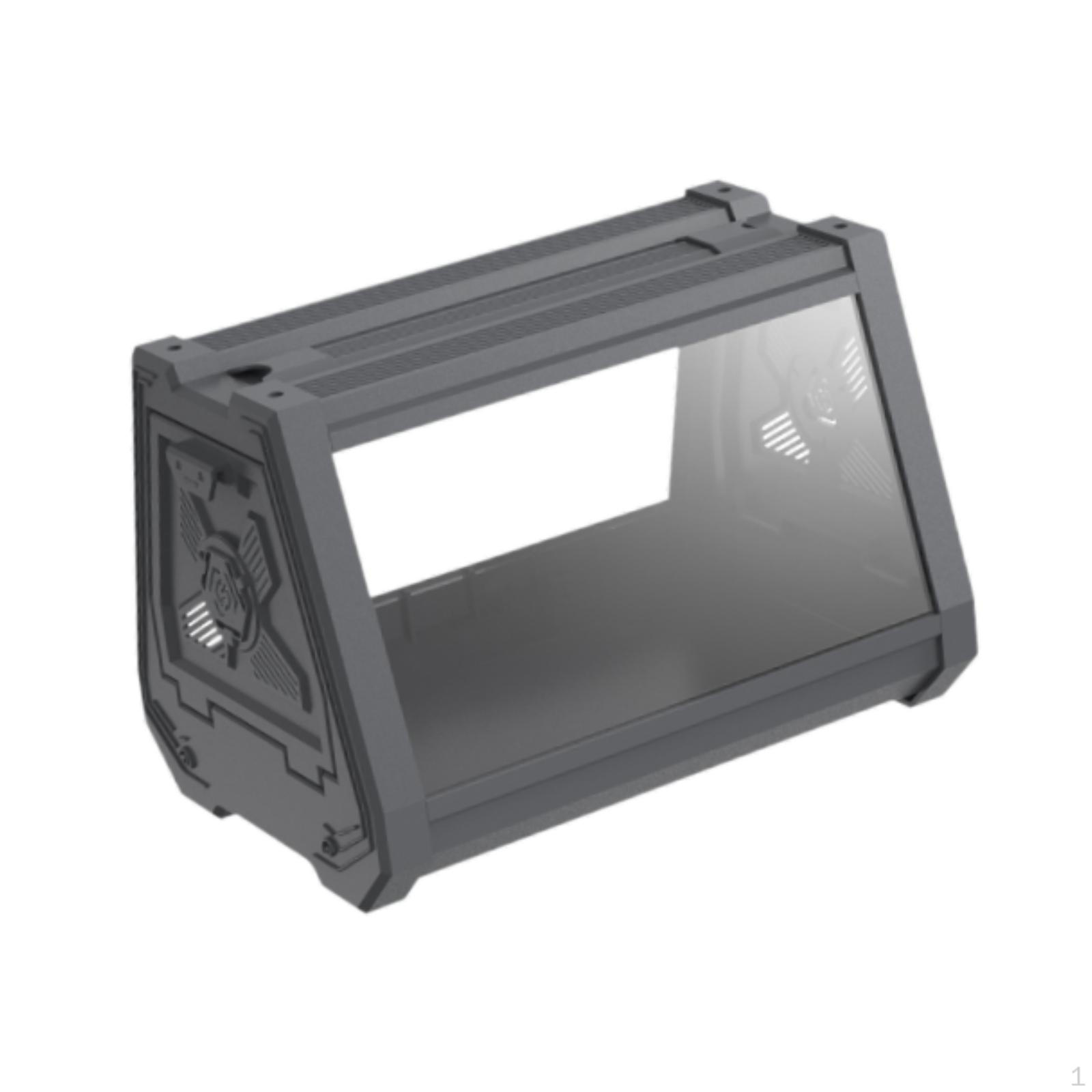 

Террариум для рептилий Прозрачный настольный террариум Загон Двусторонние запирающиеся двери Трапециевидный обзор gray 27x19x19cm