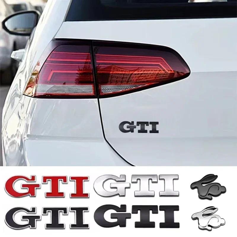 hijk1 1Pcs 3D Metal Car Badge Stickers Logo Decal Accessories For VW GTI Polo Golf Passat Tiguan Arteon Touareg Taigo Caddy Jetta Beet