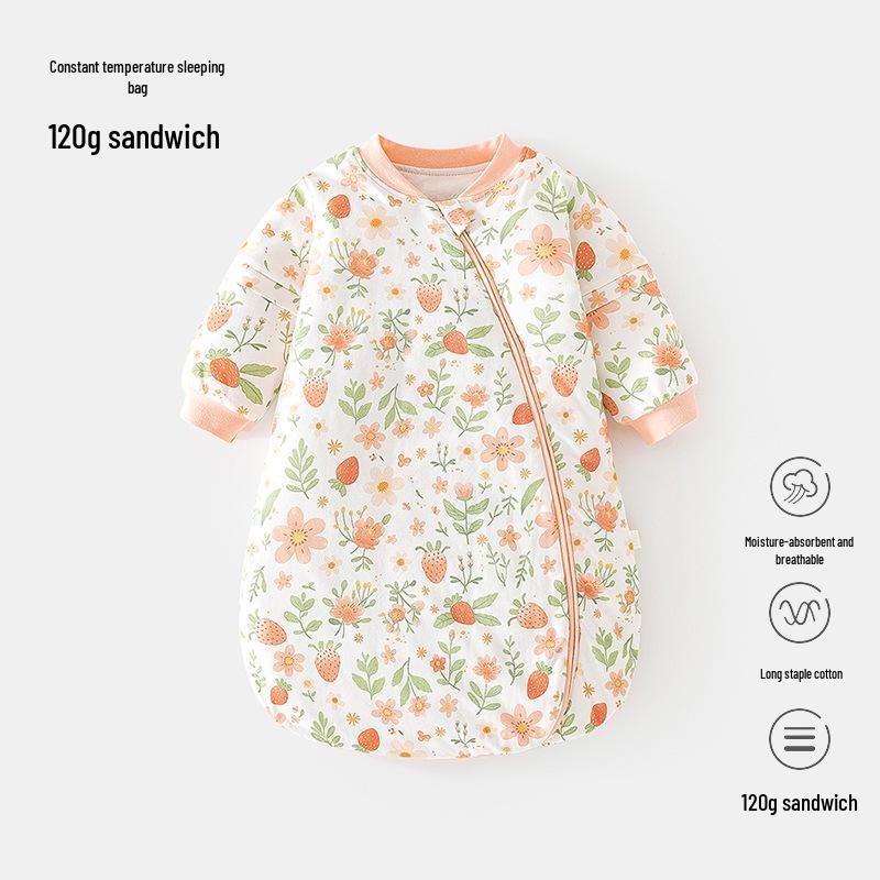 

Спальный мешок для младенцев с терморегуляцией - стеганая сезонная антиударная U-образная пижама с застежкой-молнией для новорожденных