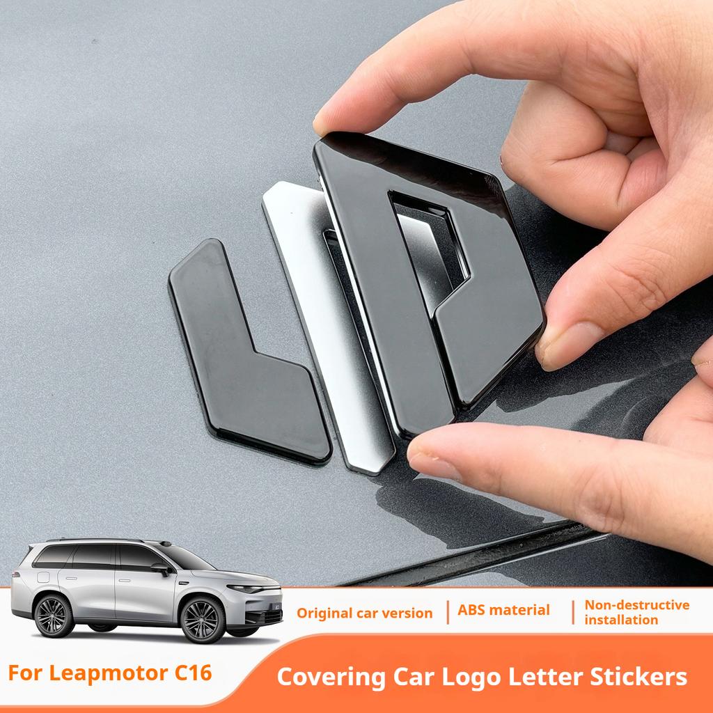 For Leapmotor C16 C10 Car Blackening Modification Logo Letters Front and Rear Badges Covering 3D Design Sticker