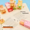 Cartoon-Sandwich-Radiergummi mit geringer Staubentwicklung - Geschenk für Schüler, Schreibwaren