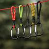10PCS Heavy Duty BungeeCord Elastic Tie Strap String Carabiner Hooks Kayak Cycling Luggage Packing Ropes Camping Accessories