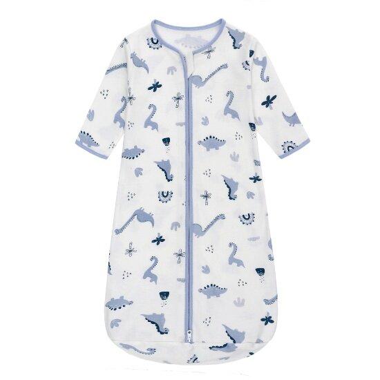 miracle baby" Pure Cotton Long‑Sleeve 3D Sleeping Bag with Animal Print, Center‑Opening, Breathable Summer Sleeping Bag for Children Aged 0–2 Years
