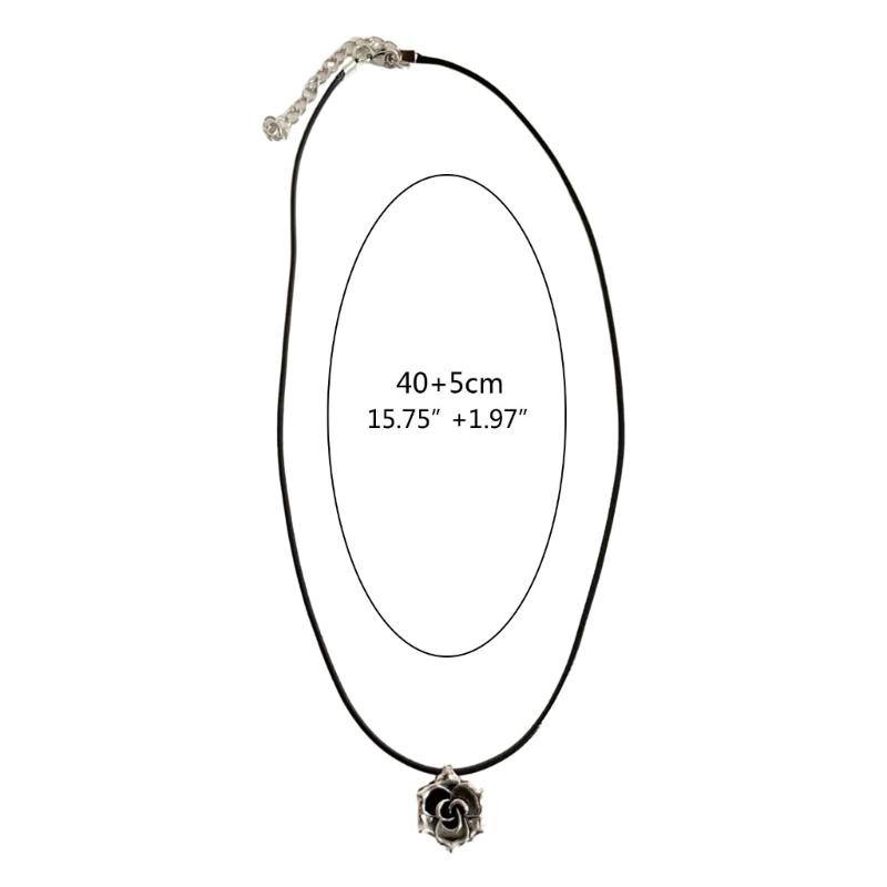 Rose Floral Necklace Flower Shape Pendant Adjustable Collarbone Chain Floral Theme Neckchains Lightweight Jewelry