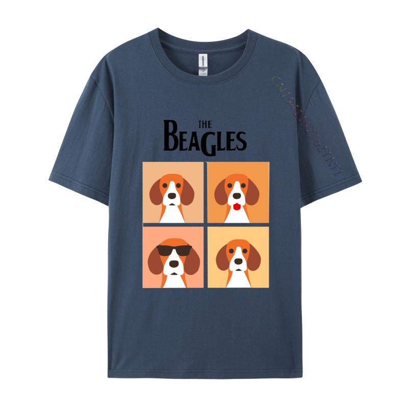 The Beagles Dog T Shirts Funny Cartoon Graphic Tshirt Men Streetwear Pure Cotton Comfy Tops Shirts Casual