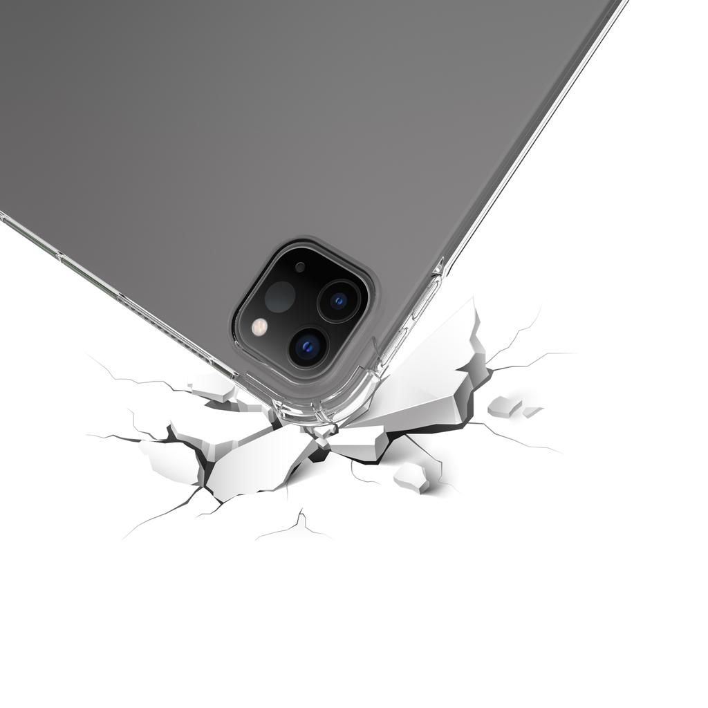 For iPad Pro 11 (2024) Case Flexible Transparent TPU Reinforced Corners Tablet Cover