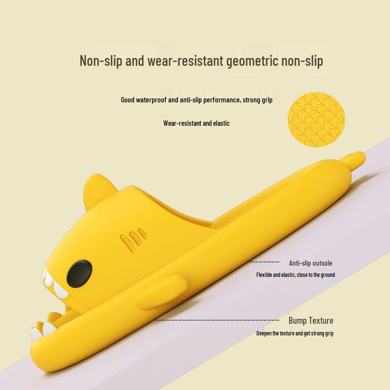 Rekin Kreskówkowy Antypoślizgowe Letnie Kapcie dla Dorosłych - Urocze, Modne, Do Wewnątrz i na Zewnątrz