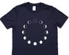 Moon Phases T-Shirt: Soft Cotton Lunar Cycle Tee