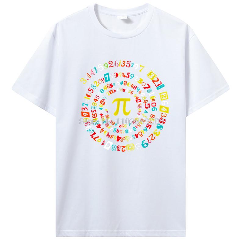 Lustiges Pi-Tag-Shirt Spirale Pi Mathe T-Shirt Für Pi-Tag 3.14 T-Shirt Oberteil T-Shirt Angepasste Baumwoll-Tops T-Shirt Einfacher Stil Für Männer