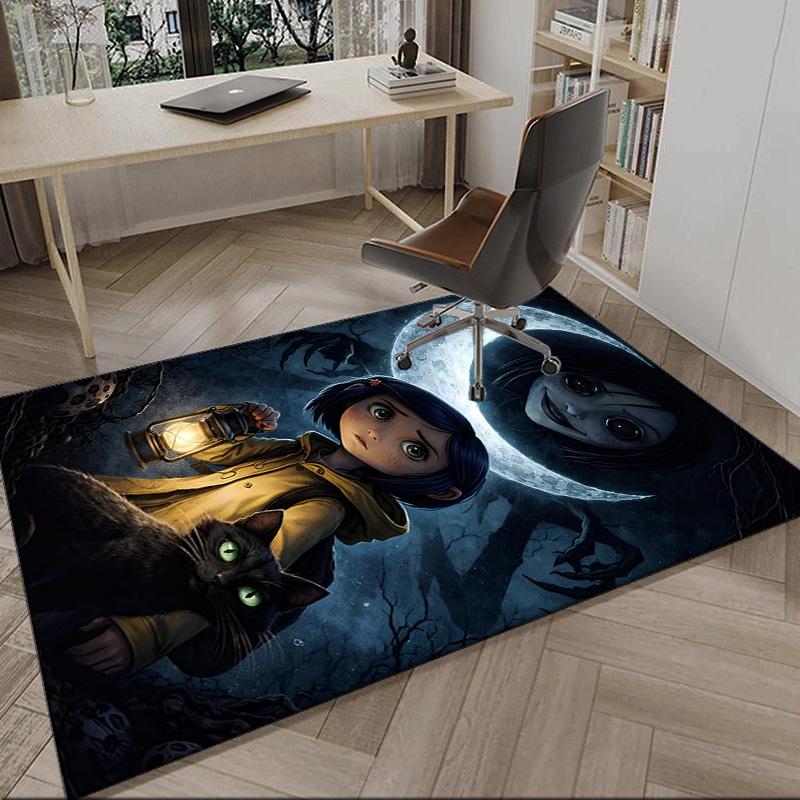 Nighttime Adventure Doll Carpet, Kitchen Rugs, Yoga Mat, Non-Slip Mats, Rug for Bathroom, Living Room bedroom, Camping Rugs Christmas Gift