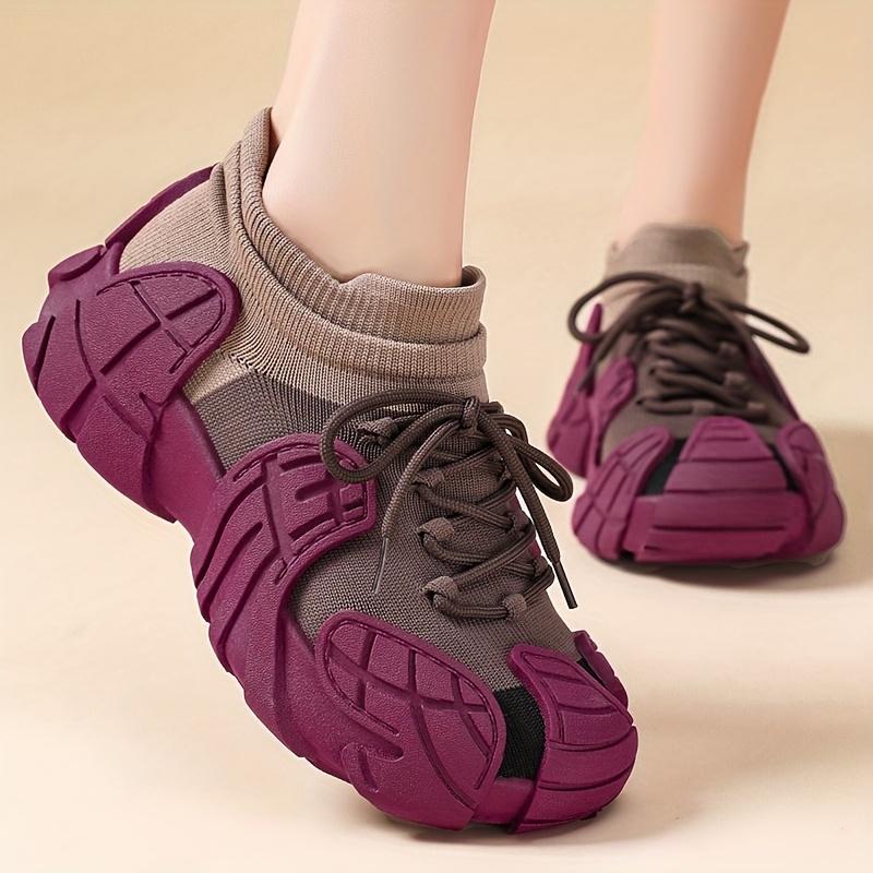 Women's Casual Sneakers With Flexible Non-Slip Elevated Sole For Running