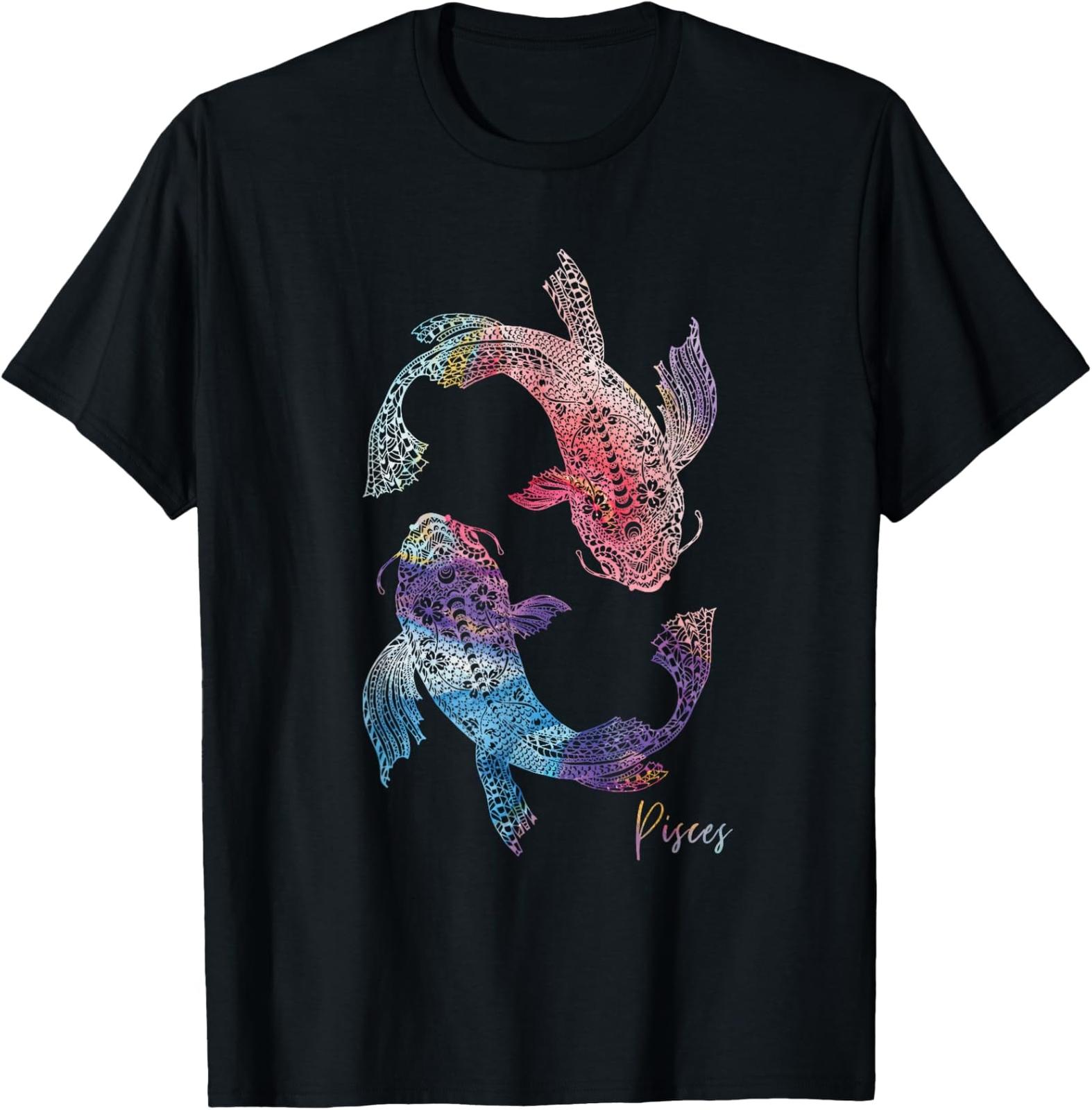 NEW LIMITED Pisces Zodiac Sign T-Shirt XXXXL