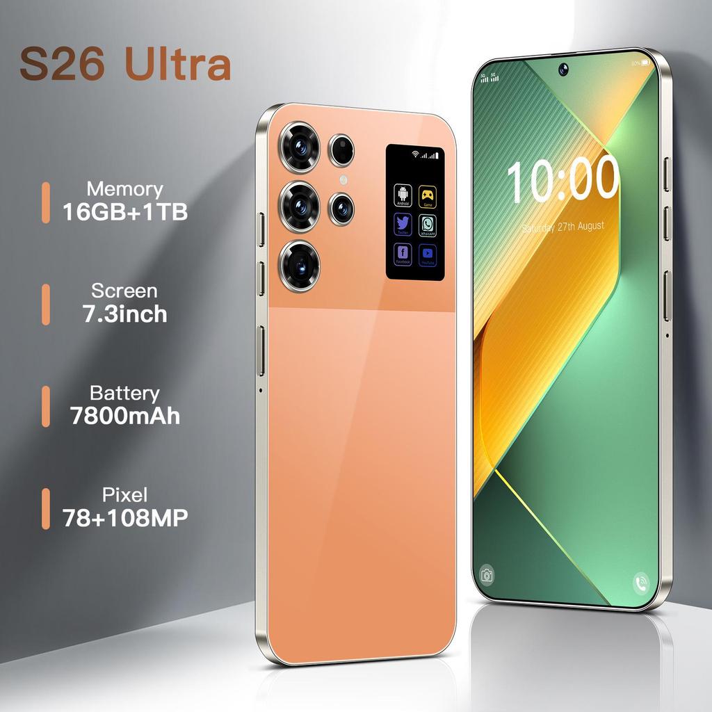 S26 Ultra Android Smartphone, 16GB+1TB, Ideal for International Use