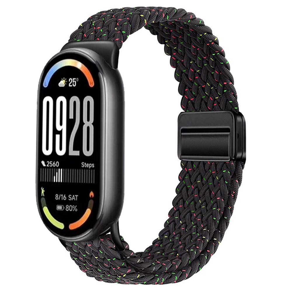 Nylon Loop Band for Xiaomi Mi Band 10 Strap Braided Bracelet Breathable Wristband for XiaoMi Band 8 9 10 NFC Magnetic clasp Belt