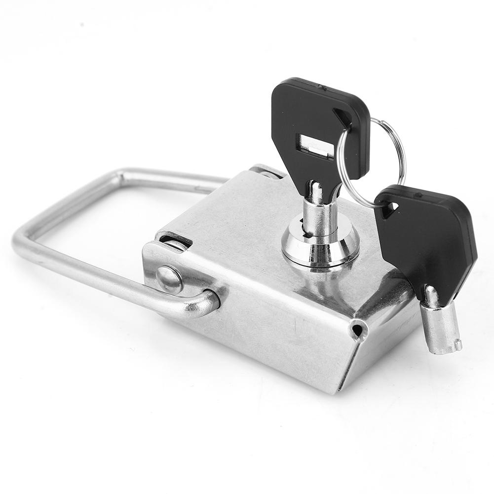 Stainless Steel Hasp Safety Lock Box Case Toggle Latch Catch Buckle Clasp with 2 Keys70mm
