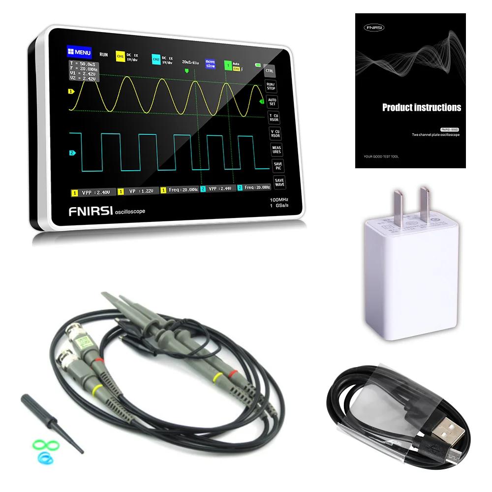 FNIRSI 1013D Digital Tablet Oscilloscope Dual Channel 100M Bandwidth 1GS Sampling Rate 7 Inches Mini Tablet Digital Oscilloscope