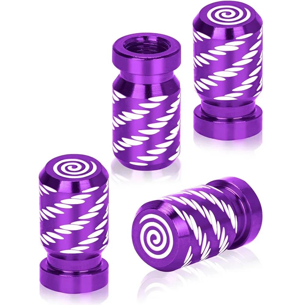 

4Pcs Tire Valve Stem Cap Cover Metal Tire Air Caps Corrosion Resistant Leak-Proof Wheel Tyre Stem Covers for Car Motorcycle Bike лавандовый
