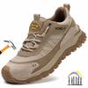 Anti Puncture Work Shoes with Steel Toe Anti Sparks Suede Boots for Men Anti-slip Safety Shoes Indestructible Shoes Men Gift