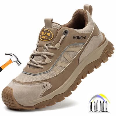 Anti Puncture Work Shoes with Steel Toe Anti Sparks Suede Boots for Men Anti-slip Safety Shoes Indestructible Shoes Men Gift