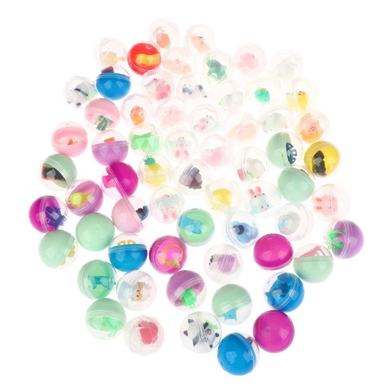 30/50Pcs Fun Mixed Surprise Capsule Egg Toys Transparent Eggshell Mixed Toy Birthday Party Favor Rewards Pinata Filler Gifts