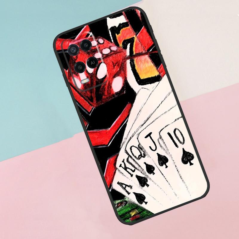 Poker Playing Card For Oppo A40 A60 A80 A18 A38 A58 A78 A98 A79 A16 A76 A96 A15 A74 A94 A54 A77 A17 Phone Case