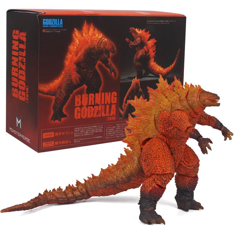Godzilla vs Kong Figura d'Azione di Godzilla con Dorso Blu Modello con Accessorio Effetto Soffio Atomico Giocattolo da Collezione Articolato
