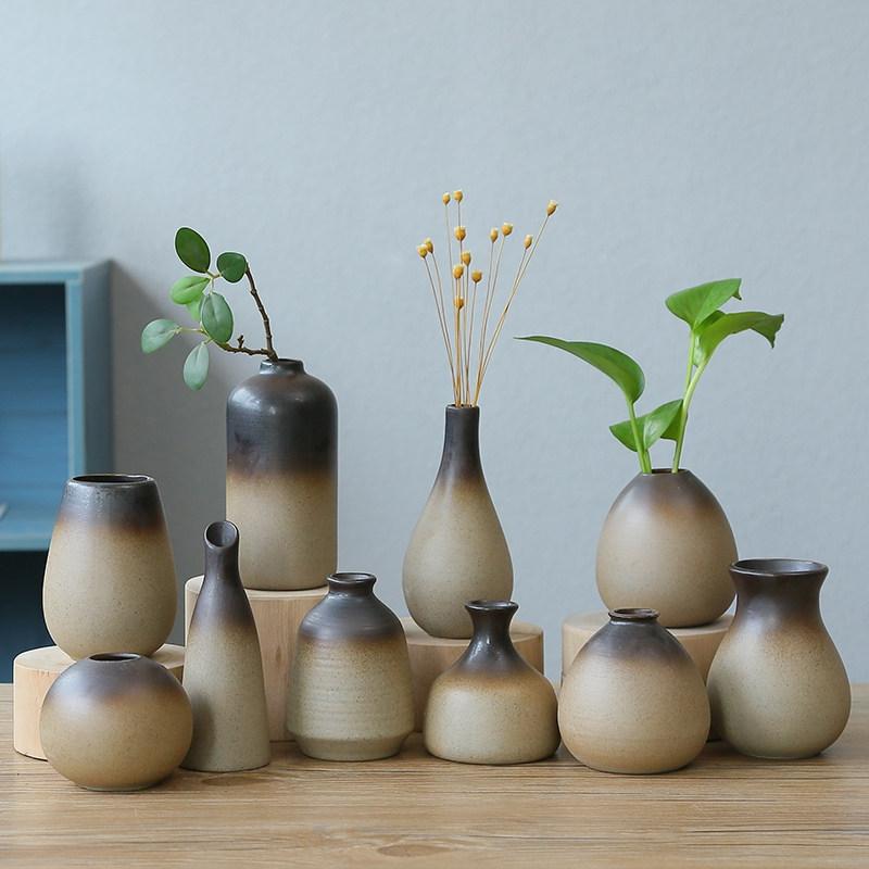 Mini Flower Vases Ceramics Vase For Flowers Decotative Table Vase Decorations Home Decor Wedding Flower Vases