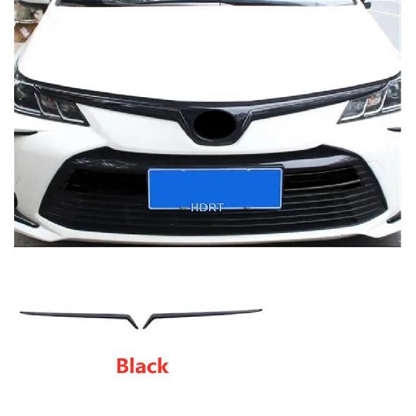 Car Front Fog Light Frame Grills Trim Strip Upper Middle Mesh Net Moulding Lamp Cover Sticker Styling For Toyota Corolla  +