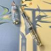 Classic MAJOHN P140 NO.8 F/M Nib Acrylic Piston Huge Transparent Fountain Pen Ebonite Feed Large Capacity Ink Writing Luxury Pen